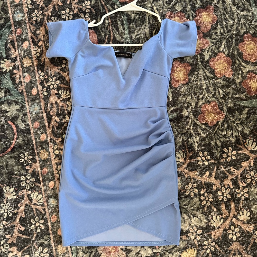Light Blue Bodycon Mini Dress Super stretchy